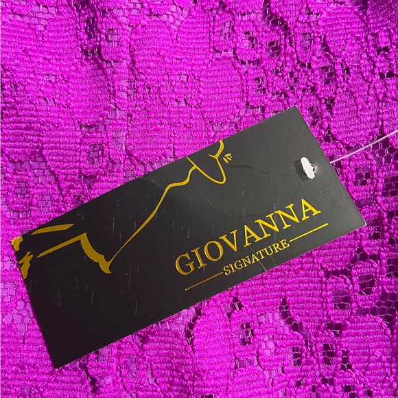 Giovanna lace 3/4 sleeve violet colored shift dress size 10 - Picture 3 of 13